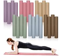 Timgle 24 Pack 68" x 24" Yoga Mat Bulk, 4mm Thick Extra Long Sports Mat Anti Slip Tear Resistant Yoga Exercise Set for Fitness Stretching Home Workout Gym and Studio(Light Color)