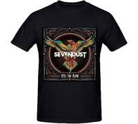 Timico Sevendust Kill The Flaw Men T-Shirt Printed Black Unisex Graphic Tee XXL Black Manches Courtes(Medium)