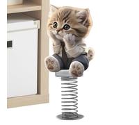 Timide Kitten Boblehead Doll - Kittens hochant la tête, décoration de tableau de bord Shake Fun Bounce | Funs rebondit et secoue des décorations de panneaux, figurine animée pour les amoureux des