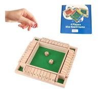 TIMIFUN Jeu de dés Shut The Box en Bois pour 2 à 4 Joueurs, Jeu de mathématiques Familial en Bois, Version Classique pour Enfants et Adultes, idéal pour la Classe, la Maison (Green, Color Box)
