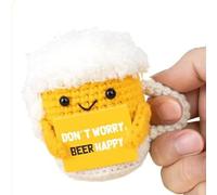 TIMIFUN Peluches De Soutien éMotionnel, PoupéE Positive Amusante, Adorable PoupéE Au Crochet, Cadeaux Amusants Et Insolites pour Meilleur Ami, CollèGue, Petite Amie, Ami, Petit Ami (Beer Mug)