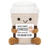 TIMIFUN Peluches De Soutien éMotionnel, PoupéE Positive Amusante, Adorable PoupéE Au Crochet, Cadeaux Amusants Et Insolites pour Meilleur Ami, CollèGue, Petite Amie, Ami, Petit Ami (Coffee Cup)