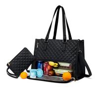 TIMIFUN Sac fourre-Tout 2 en 1, Sac à Lunch Isotherme et étanche, Grand Sac fourre-Tout de Travail avec Compartiment à Lunch, Sac à Main de Travail pour Affaires et Bureau