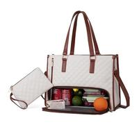 TIMIFUN Sac fourre-Tout 2 en 1, Sac à Lunch Isotherme et étanche, Grand Sac fourre-Tout de Travail avec Compartiment à Lunch, Sac à Main de Travail pour Affaires et Bureau