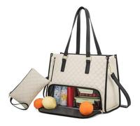 TIMIFUN Sac fourre-tout 2 en 1, sac à lunch isotherme et étanche, grand sac fourre-tout de travail avec compartiment à lunch, sac à main de travail pour affaires et bureau