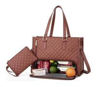 TIMIFUN Sac fourre-Tout 2 en 1, Sac à Lunch Isotherme et étanche, Grand Sac fourre-Tout de Travail avec Compartiment à Lunch, Sac à Main de Travail pour Affaires et Bureau