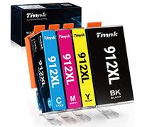 Timink 912XL Cartouches d'encre, 4 Pack pour HP912/912 XL; OfficeJet Pro 8010/8012 / 8014/8015 / 8017/8022 / 8023/8024 / 8025