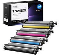 Timink TN248XL TN248 Compatible pour Brother MFC-L3740CDW | pour Brother MFC-L3760CDW L3740CDWE DCP-L3560CDW HL-L3240CDW MFC-L8390CDW HL-L3220CWE TN-248 Noir Cyan Magenta Jaune (4 Pack)