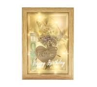 Timisea Coffret cadeau d'anniversaire de qualité supérieure avec tube cadeau d'argent - Élégante boîte cadeau pour vos vœux personnels, 22 x 17 cm