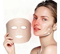 Timisea Masque LED avec luminothérapie 4 voies, 368 LED haute performance, en silicone, pour lutter contre l'acné, anti-âge et raffermissement de la peau - Lampe à lumière rouge pour le visage pour