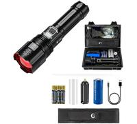Timiyou Ultra Powerful Led Torch, 20000 Lumens Rechargeable Waterproof Led Torch Light Powerful 4 Lighting Modes For Camping, Hiking, Hunting, Outdoor, Fishing, Emergency, Adventure