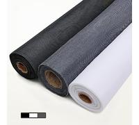 Timizi Moustiquaires pour FenêTres 0.8x6.5m, Grillage Fin Maille Ultra Fine Moustiquaire Auto Agrippante, pour Porte Rideaux Fenetres - Noir