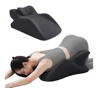 TIMJAN Coussin Sexuel for Couple,Oreiller Sexuel floqué,Chaise de Voyage Confortable,mobilier Sexuel,Menottes aux Cuisses et aux Poignets,Support de Position Sexuelle Triangulaire(Black)