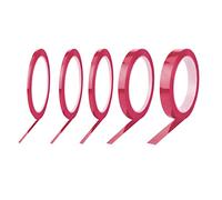 TIMJJG 5 Rouleaux de Ruban Adhésif Rapide en Mylar Rose Ruban de Masquage Fine Ruban Adhésif Multifonctionnel pour Tableau Blanc Étiquette Décoration (2/3/6/10/15mm * 66M)