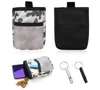 TIMJJG Lot de 2 kits d'entraînement pour animaux de compagnie, avec 2 sifflets, mini kit d'entraînement en plein air, sac de rangement pour friandises pour chien, mini kit d'entraînement