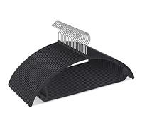 TIMMY Lot de 50 cintres en Plastique sans Choc sur Les épaules pour Costumes, Crochets chromés, antidérapants, Peu encombrants, arrondis, pour Pulls, Manteaux, Vestes, Pantalons, Chemises, Robes -