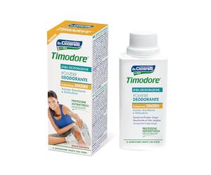 Timodore, Poudre Déodorante au Gingembre, Solution Parfaite pour les Problèmes de Transpiration Excessive et de Mauvaise Odeur des Pieds, 100% Made in Italy, Dermatologiquement Testé, 75 g