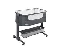 LIONELO Timon 2en1 - Lit évolutif cododo avec matelas - De 0 Kg à 9 Kg - Hauteur et inclinaison réglables - Gris graphite