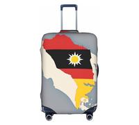 Timor-Leste Carte de localisation avec imprimé soleil élastique Housse de protection pour bagages Lavable et anti-rayures, blanc, X-Large