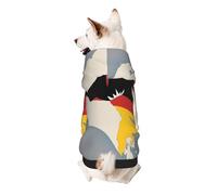 Timor-Leste Carte de localisation avec un imprimé soleil pour petits chiens Sweat à capuche chaud, doux et respirant, facile à porter pour l'hiver et l'automne, pull à capuche pour temps froid