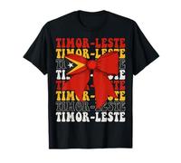 Timor-Leste Timor Oriental Timor Oriental Fierté Coquette Bow Drapeau T-Shirt