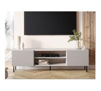 Timote - meuble TV 2 portes et 2 niches - écru - 181 cm - Écru