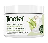 Timotei Masque hydratant pour cheveux secs au lait de coco et à l'aloe vera, avec démêlant d'origine végétale, 98% d'ingrédients d'origine naturelle et sans silicone, 300 ml