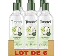 Timotei Shampooing Femme Hydratant Coco & Aloe Vera, Douceur et Légereté, Cheveux normaux à secs, Sans silicone Lot de 6 x 300ml