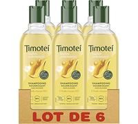 Timotei Shampooing Femme Nourissant Huiles Précieuses d'argan bio et fleur de jasmin, pour cheveux secs et ternes, Sans silicone - Lot de 6 x 300ml