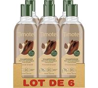 Timotei Shampooing Femme Refelts Naturels à l'extrait de Henné, Douceur et Eclat, Cheveux bruns, Sans silicone - Lot de 6 x 300ml