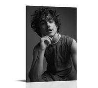 Timothée Chalamet Poster d'art mural imperméable, résistant à l'humidité, facile à installer et résistant à la décoloration, style cadre, 30 x 45 cm