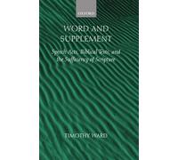 Timothy Ward Word and Supplement (Relié)