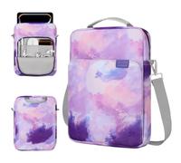 TiMOVO 13 Pouces Etui Tablette avec Bandoulière, Aquarelle Violette