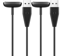 TiMOVO 2 PCS Chargeur Compatible avec Fitbit Charge 6/Luxe/Charge 5/Luxe Special Edition Smartwatch, Câble de Recharge USB Magnétique avec Bouton, 1m Câble de Charge pour Fitbit Luxe - Noir