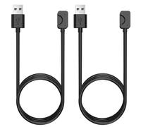 TiMOVO 2 Pièces Câble de Chargeur Compatible avec Samsung Galaxy Fit 3, 1M Câble de Charge USB Magnétique en ABS, Câble de Chargement de Montre Pratique pour Samsung Galaxy Fit 3 SM-R390, Noir + Noir
