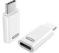 TiMOVO 2PCS Adaptateur Convertisseur Femelle vers USB C Mâle avec Chargeur 35 W PD Rapide/Transfert de Données pour 15/15 Pro/15 Pro Max/15 Plus, iPad Pro/Air, Blanc