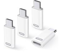 TiMOVO 4PCS Adaptateur Convertisseur Lightn-ing Femelle vers USB C Mâle avec Chargeur PD Rapide 35 W/Transfert de Données pour iPhone 15/16/Pro/Pro Max/Plus, iPad Pro/Air