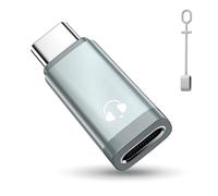 TiMOVO Adaptateur Audio Lightn-ing vers USB C avec Contrôle de Ligne, Adaptateur Lightn-ing vers USB C pour Casque d'écoute pour iPhone 16/15 Series,Pas pour la Charge et le Transfert de Données, Gris