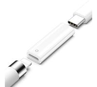 TiMOVO Adaptateur Chargeur USB-C pour Apple Pencil 1e Génération, Connecteur Lightn-ing vers USBC,Adaptateur de Charge pour Apple Pen Compatible Bluetooth avec iPad 10e/11e Génération A16 2025, Blanc