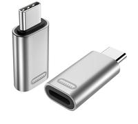 TiMOVO Adaptateur Lighting Femelle vers USB C Mâle, 2 PCS, Argent