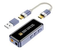 TiMOVO Amplificateur d'Écouteurs Portable avec Deux Puces CS43131 et CB5100 | 3,5mm avec Appels, Sortie Sym. 4,4mm, 32 Bits/384kHz DSD256, 8 Puces, Volume à 100 Niveaux avec Mode Gain, Noir