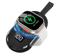TiMOVO Chargeur MagnéTique 2500 Mah Compatible avec Toutes Les Apple Watch SéRies 11/10/9/8/7/6/5/4/Se/Ultra 3/2/1, Batterie Externe Portable Rapide Et Compacte avec éCran NuméRique pour iwatch, Noir