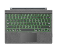 TiMOVO Clavier pour Microsoft Surface Pro 7 Plus/7/6/4/3/2017, Gris | AZERTY Bluetooth, Rétro-éclairé Sept Couleurs