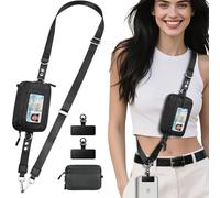 TiMOVO Clip and Go Sangle Téléphone Portefeuille, Noir