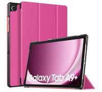 TiMOVO Coque Compatible avec Galaxy Tab A9+/A9 Plus 11" 2023 SM-X210/X216/X218, Étui de Protection Fin et Léger avec Dos en PC Rigide pour Galaxy Tab A9+, Réveil/Sommeil Automatique, Bégonia Rouge