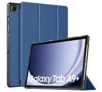 TiMOVO Coque Compatible avec Galaxy Tab A9+/A9 Plus 11" 2023 SM-X210/X216/X218, Étui de Protection Fin et Léger avec Dos en PC Rigide pour Galaxy Tab A9+, Réveil/Sommeil Automatique, Marine Bleu