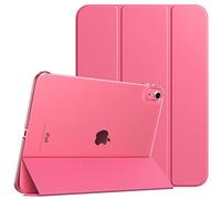 TiMOVO Coque Compatible avec iPad (A16) 11ème Génération 11 Pouces 2025/iPad 10ème Génération 10,9 Pouces 2022, Légère Housse Arrière Translucide en PC avec Réveil/Sommeil Auto, Pastèque Rouge