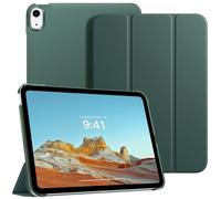 TiMOVO Coque Compatible avec iPad (A16) 11ème Génération 11 Pouces 2025/iPad 10ème Génération 10,9 Pouces 2022, Légère Housse Arrière Translucide en PC avec Réveil/Sommeil Auto, Vert Foncé