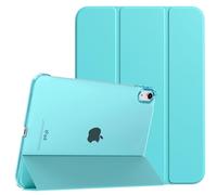 TiMOVO Coque Compatible avec iPad 10ème Génération 10,9 Pouces 2022 Étui,iPad 10 Coque, Légère&Mince Coque Arrière Translucide en PC,Housse Coque Trifold avec Réveil/Sommeil Auto, Azur