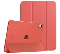 TiMOVO Coque Compatible avec iPad (A16) 11ème Génération 11 Pouces 2025/iPad 10ème Génération 10,9 Pouces 2022, Légère Housse Arrière Translucide en PC avec Réveil/Sommeil Auto, Orange Corail